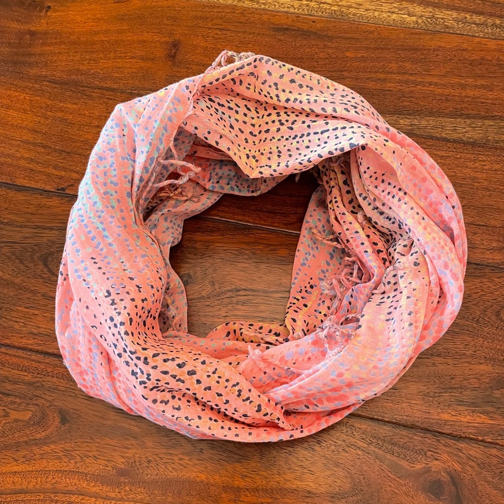 American Eagle Women’s Infinity Scarf - coral/multi color